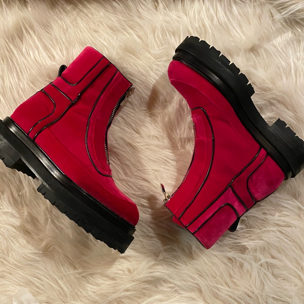 PIERRE HARDY stitch detailed platform ankle boots